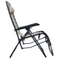 vidaXL Tumbona plegable de textilene color crema vidaXL Tumbona plegable de textilene color crema