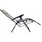 vidaXL Tumbona plegable de textilene color crema vidaXL Tumbona plegable de textilene color crema