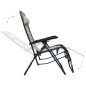 vidaXL Tumbona plegable de textilene color crema vidaXL Tumbona plegable de textilene color crema