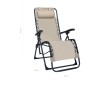 vidaXL Tumbona plegable de textilene color crema vidaXL Tumbona plegable de textilene color crema