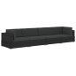 vidaXL Set de sofás de jardín 4 piezas y cojines ratán sintético negro vidaXL Set de sofás de jardín 4 piezas y cojines ratán sintético negro