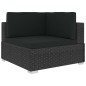 vidaXL Set de sofás de jardín 4 piezas y cojines ratán sintético negro vidaXL Set de sofás de jardín 4 piezas y cojines ratán sintético negro