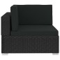vidaXL Set de sofás de jardín 4 piezas y cojines ratán sintético negro vidaXL Set de sofás de jardín 4 piezas y cojines ratán sintético negro