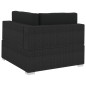 vidaXL Set de sofás de jardín 4 piezas y cojines ratán sintético negro vidaXL Set de sofás de jardín 4 piezas y cojines ratán sintético negro