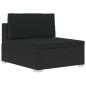 vidaXL Set de sofás de jardín 4 piezas y cojines ratán sintético negro vidaXL Set de sofás de jardín 4 piezas y cojines ratán sintético negro