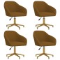 vidaXL Sillas de comedor giratorias 4 uds terciopelo marrón vidaXL Sillas de comedor giratorias 4 uds terciopelo marrón