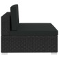 vidaXL Set de sofás de jardín 4 piezas y cojines ratán sintético negro vidaXL Set de sofás de jardín 4 piezas y cojines ratán sintético negro