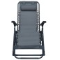 vidaXL Tumbona plegable de textilene gris vidaXL Tumbona plegable de textilene gris