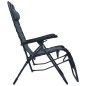 vidaXL Tumbona plegable de textilene gris vidaXL Tumbona plegable de textilene gris