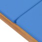 vidaXL Tumbona con cojín madera maciza de teca azul vidaXL Tumbona con cojín madera maciza de teca azul
