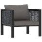 vidaXL Muebles de jardín 8 pzas y cojines ratán sintético antracita vidaXL Muebles de jardín 8 pzas y cojines ratán sintético antracita