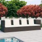 vidaXL Sofá de jardín con cojines ratán sintético marrón vidaXL Sofá de jardín con cojines ratán sintético marrón
