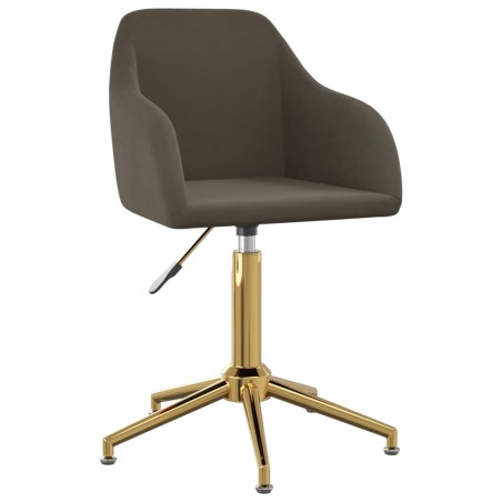 vidaXL Sillas de comedor giratorias 6 unidades terciopelo gris oscuro