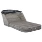 vidaXL Tumbona con capota de ratán sintético gris antracita vidaXL Tumbona con capota de ratán sintético gris antracita