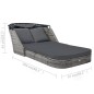 vidaXL Tumbona con capota de ratán sintético gris antracita vidaXL Tumbona con capota de ratán sintético gris antracita