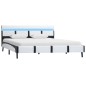 vidaXL Estructura de cama con LED cuero sintético blanco 140x200 cm vidaXL Estructura de cama con LED cuero sintético blanco 140x200 cm