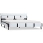 vidaXL Estructura de cama con LED cuero sintético blanco 140x200 cm vidaXL Estructura de cama con LED cuero sintético blanco 140x200 cm