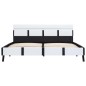 vidaXL Estructura de cama con LED cuero sintético blanco 140x200 cm vidaXL Estructura de cama con LED cuero sintético blanco 140x200 cm
