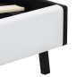 vidaXL Estructura de cama con LED cuero sintético blanco 140x200 cm vidaXL Estructura de cama con LED cuero sintético blanco 140x200 cm