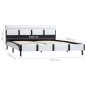 vidaXL Estructura de cama con LED cuero sintético blanco 140x200 cm vidaXL Estructura de cama con LED cuero sintético blanco 140x200 cm