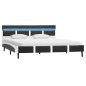 vidaXL Estructura de cama con LED de cuero sintético gris 120x200 cm vidaXL Estructura de cama con LED de cuero sintético gris 120x200 cm