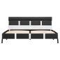 vidaXL Estructura de cama con LED de cuero sintético gris 120x200 cm vidaXL Estructura de cama con LED de cuero sintético gris 120x200 cm