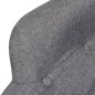 vidaXL Sillón con taburete reposapiés tela gris