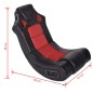 vidaXL Mecedora con música de cuero sintético negro y rojo vidaXL Mecedora con música de cuero sintético negro y rojo