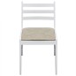 vidaXL Sillas de comedor 4 uds madera maciza caucho terciopelo blanco vidaXL Sillas de comedor 4 uds madera maciza caucho terciopelo blanco