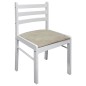 vidaXL Sillas de comedor 4 uds madera maciza caucho terciopelo blanco vidaXL Sillas de comedor 4 uds madera maciza caucho terciopelo blanco