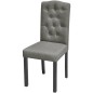 vidaXL Sillas de comedor giratorias 4 unidades tela gris