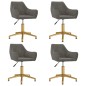 vidaXL Sillas de comedor giratorias 4 unidades terciopelo gris oscuro vidaXL Sillas de comedor giratorias 4 unidades terciopelo gris oscuro