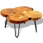 vidaXL Mesa de centro de 4 troncos madera maciza de sheesham 35 cm vidaXL Mesa de centro de 4 troncos madera maciza de sheesham 35 cm