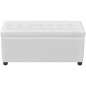 vidaXL Otomana de almacenamiento de cuero artificial blanco vidaXL Otomana de almacenamiento de cuero artificial blanco