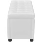 vidaXL Otomana de almacenamiento de cuero artificial blanco vidaXL Otomana de almacenamiento de cuero artificial blanco