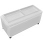 vidaXL Otomana de almacenamiento de cuero artificial blanco vidaXL Otomana de almacenamiento de cuero artificial blanco
