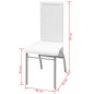 vidaXL Sillas de comedor 2 unidades cuero sintético blanco vidaXL Sillas de comedor 2 unidades cuero sintético blanco