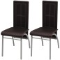 vidaXL Sillas de comedor 2 unidades cuero sintético marrón