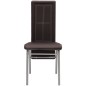 vidaXL Sillas de comedor 2 unidades cuero sintético marrón