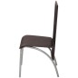 vidaXL Sillas de comedor 2 unidades cuero sintético marrón