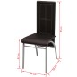 vidaXL Sillas de comedor 2 unidades cuero sintético marrón