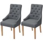 vidaXL Sillas de comedor 2 unidades tela gris oscuro vidaXL Sillas de comedor 2 unidades tela gris oscuro