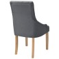 vidaXL Sillas de comedor 2 unidades tela gris oscuro vidaXL Sillas de comedor 2 unidades tela gris oscuro