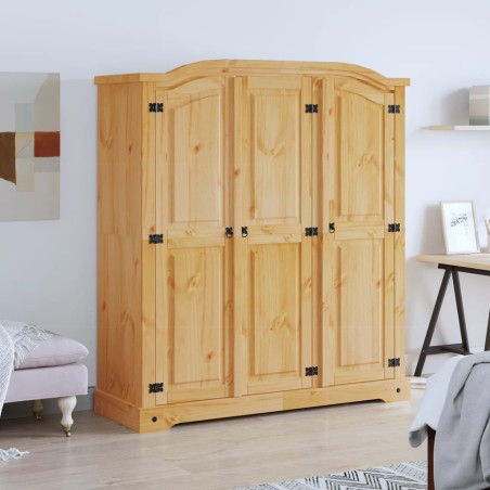 vidaXL Armario madera de pino Mexicano estilo Corona 3 Puertas