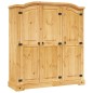 vidaXL Armario madera de pino Mexicano estilo Corona 3 Puertas vidaXL Armario madera de pino Mexicano estilo Corona 3 Puertas