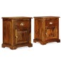 vidaXL Mesita de noche 2 unidades 40x30x50cm madera maciza de sheesham