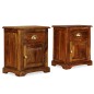 vidaXL Mesita de noche 2 unidades 40x30x50cm madera maciza de sheesham