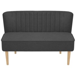 vidaXL Sofá de tela gris oscuro 117x55,5x77 cm   