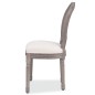 vidaXL Sillas de comedor 4 unidades tela color crema vidaXL Sillas de comedor 4 unidades tela color crema
