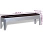 vidaXL Banco aviador de cuero genuino 160x32x45 cm vidaXL Banco aviador de cuero genuino 160x32x45 cm